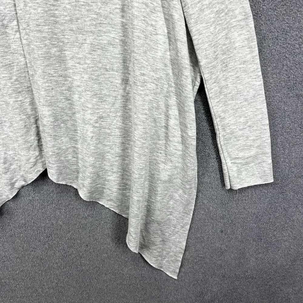 KLD Sweater Womens Small Gray Tunic Boxy Oversized raw hem‎ dolman sleeve